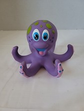 Nuby Purple Octopus Hoopla Floating Interactive Bath Toy - No Tossing Rings