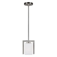 Forte Lighting 2569-01-55 Signature Mini Pendant Brushed Nickel