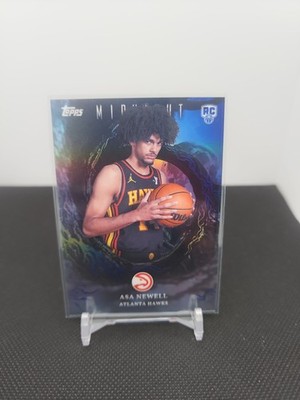 2025 Topps Midnight Basketball Asa Newell RC NightShade Refractor SP - Hawks 