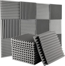 12 96 Pack Sound Proof 12"X12"X1"Acoustic Foam Panels for Walls Studio Wedges US