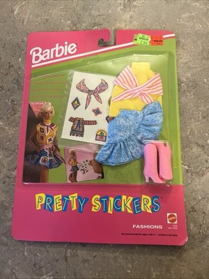 1992 Vintage Barbie Pretty Stickers Fashions Outfit # 4538