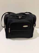 Black Samsonite Carry On Bag W/Shoulder Strap & Sleeve GREAT Cond