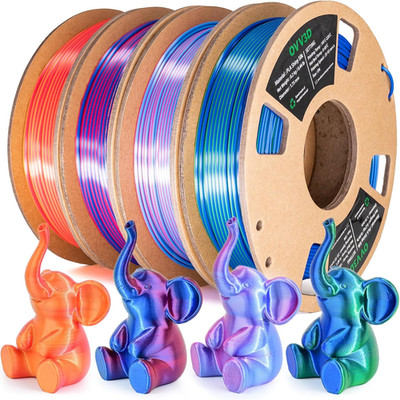 OVV3D 3D Printer Filament, PLA Filament 1.75Mm Bundle, Dual Color Filament, Coex