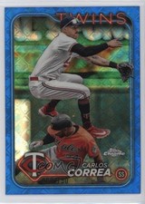 2024 Topps Chrome Logofractor Edition Blue Refractor 8/150 Carlos Correa 14md