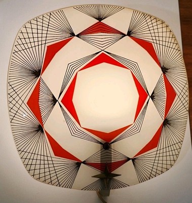 Vintage Mid Century Napako Style Atomic Glass Wall Light RARE