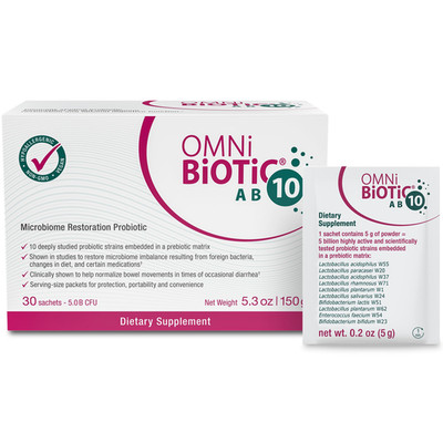 Omni Biotic Ab 10 - Clinically Tested Restorative Probiotic - Supports Restores