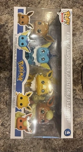 Funko Pop! Vinyl: Pokémon - Eevee / Vaporeon / Jolteon/ Flareon - 4 Pack -Costco