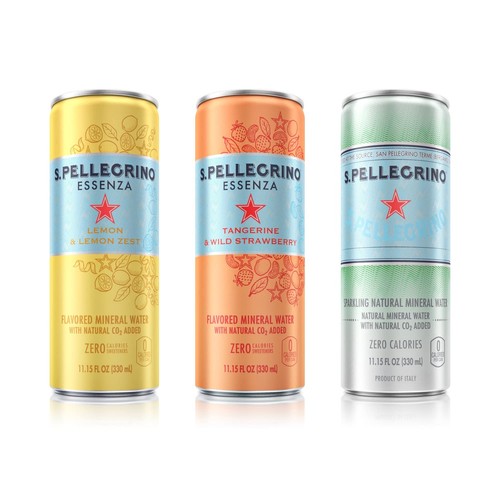 S.Pellegrino Essenza Variety Pack - Lemon, Wild Strawberry, Original (unflavo...