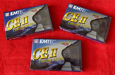 5 x EMTEC (BASF) CE II Chrome Extra Position High 120 Leerkassette Neu (88)