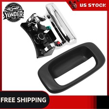 New Rear Tailgate Handle Chrome W Bezel For 99-07 Chevrolet Silverado Sierra