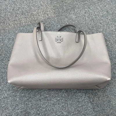 TORY BURCH Cabas McGraw Logo Hand Pour Femme Marron Clair Authentique - Photo 1/4