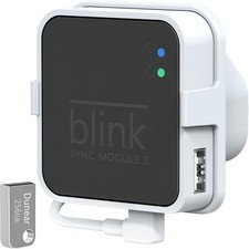 256GB USB Flash Drive and Outlet Mount for Blink Sync Module 2, No-Drilling