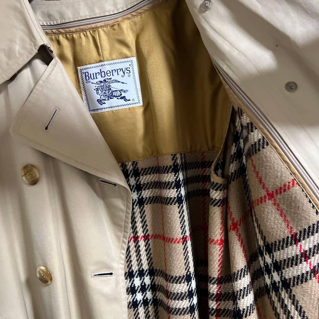 Burberry Trench Coat Beige Cotton With Check Pattern Size M For Women thumbnail 21