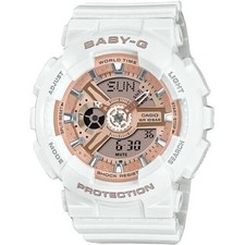 Orologio da polso donna analogico digitale oro rosa bianco CASIO Baby-G BA-110X-7A1 funzionante