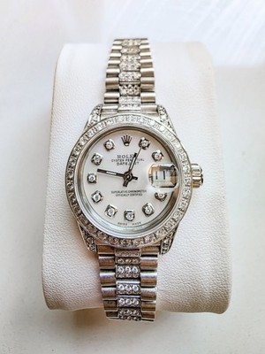 Rolex Lady-Datejust Full Diamond President  