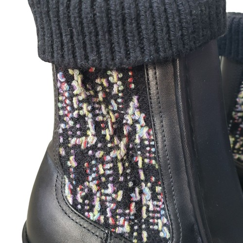 Chloe Jamie Black Leather Platform Chelsea Sock Boots Blake Lively Lily Bloom 38 - Picture 8 of 14