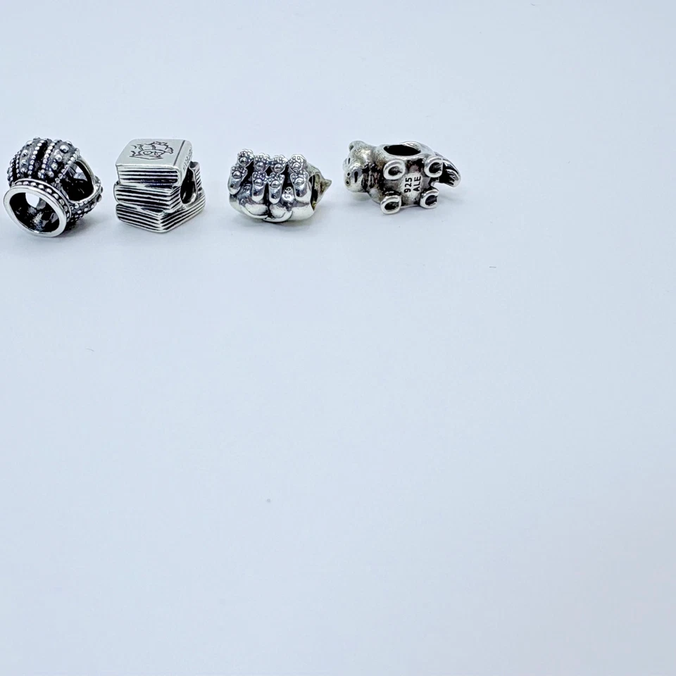 正品潘多拉饰品 批量 925 ALE 退役纯银 5 个小饰品 — 第 4/4 张图片