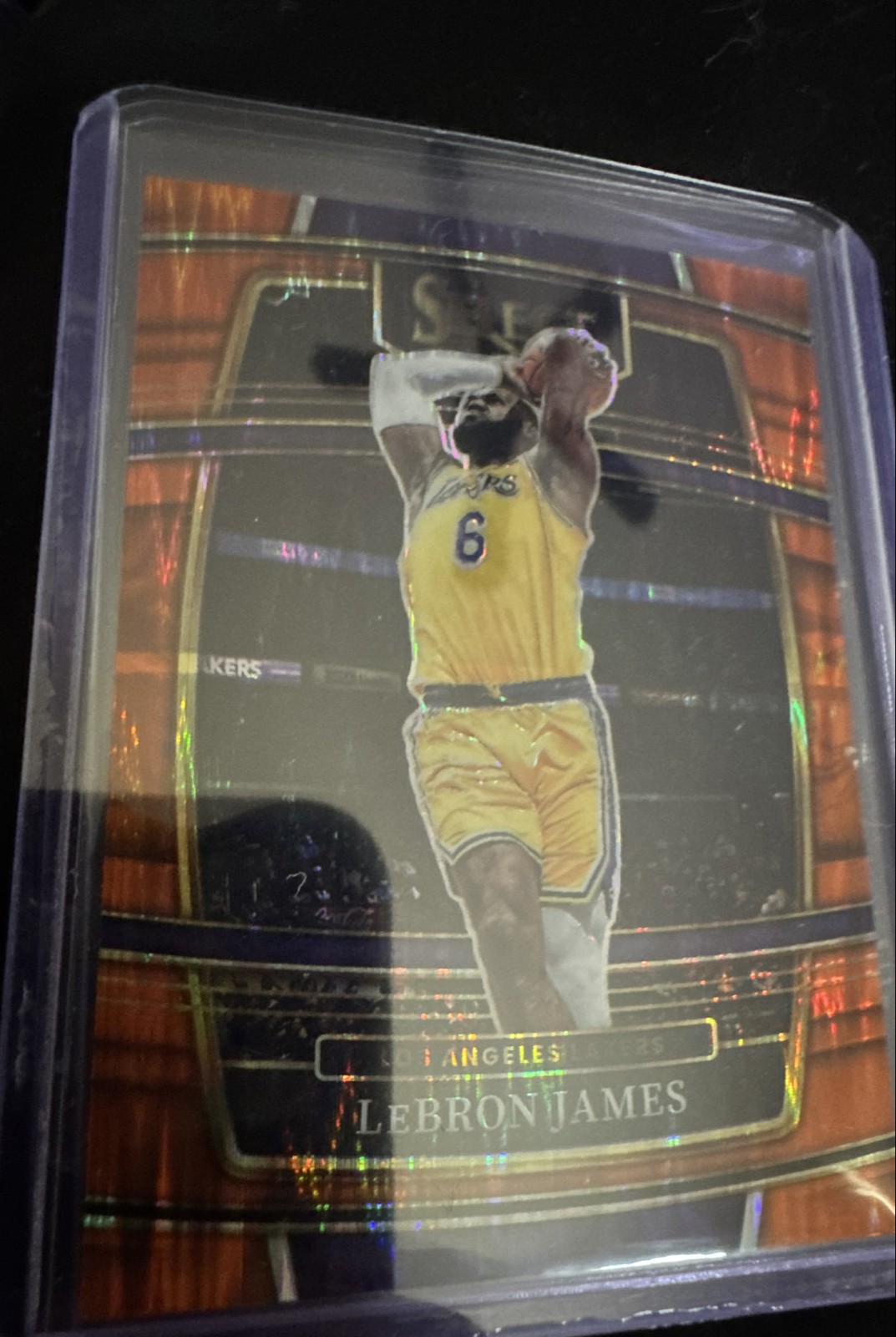 2021-22 Panini Select - Concourse LeBron James #100 Orange Flash Prizm