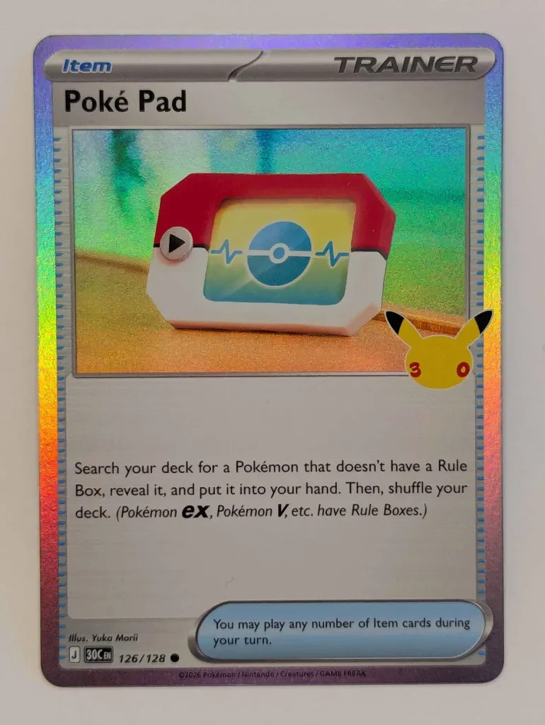 Poke Pad 126/128 Me: 30th Celebration Holo NM