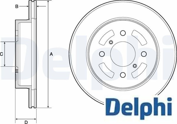 2X Bremsscheibe Delphi BG3941 2 Bremsscheiben Vorderachse Vorne FüR Suzuki-image