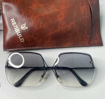 Renauld Joie de Vive Collection Vintage Lightweight Rimless Sunglasses with Case
