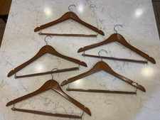 Lot Of 5 Unbranded Vintage Wooden Hangers Men s Coat/Suit/Clothes