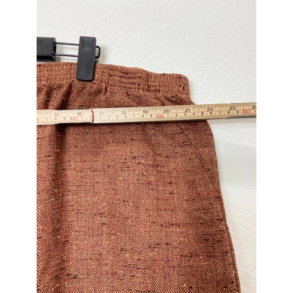 Женские повседневные брюки Blair коричневые для работы и офиса ретро эластичная талия 3XL - Изображение 4 из 4