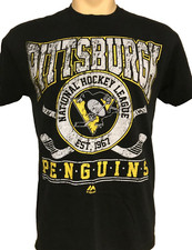 Men's 2009 Pittsburgh Penguins 3 Stanley Cup T-shirt Black Distressed Majestic M