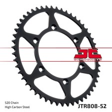 JT Rear Sprocket 52 Tooth 520 Pitch JTR808.52 Black For Suzuki RM 125 T 1980