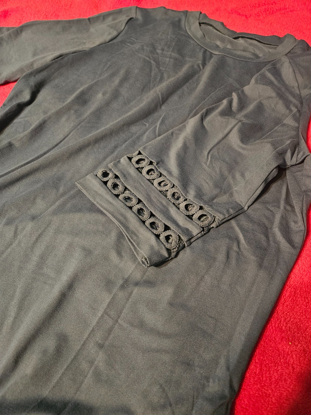 NWOT Nice  3/4 sleeve  woman's top Blue Shirt Size M