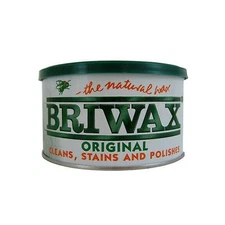 Mid Brown Furniture Wax Polish by Briwax - Cleans, Stains, and Polishes, 16 Oz.
