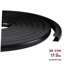 20ft U-Shape Edge Trim Fits 1/2" Edge, Rubber Strip with Metal Clips for Edges