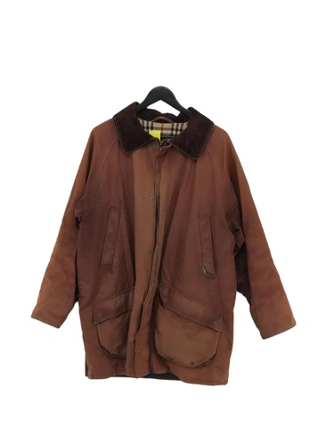 Giacca uomo Burberry circonferenza petto: 44 in cotone marrone con altro impermeabile lana