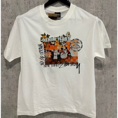 Stussy x Denim Tears Annie Lee Six No Uptown T-Shirt White Mens Size M NEW