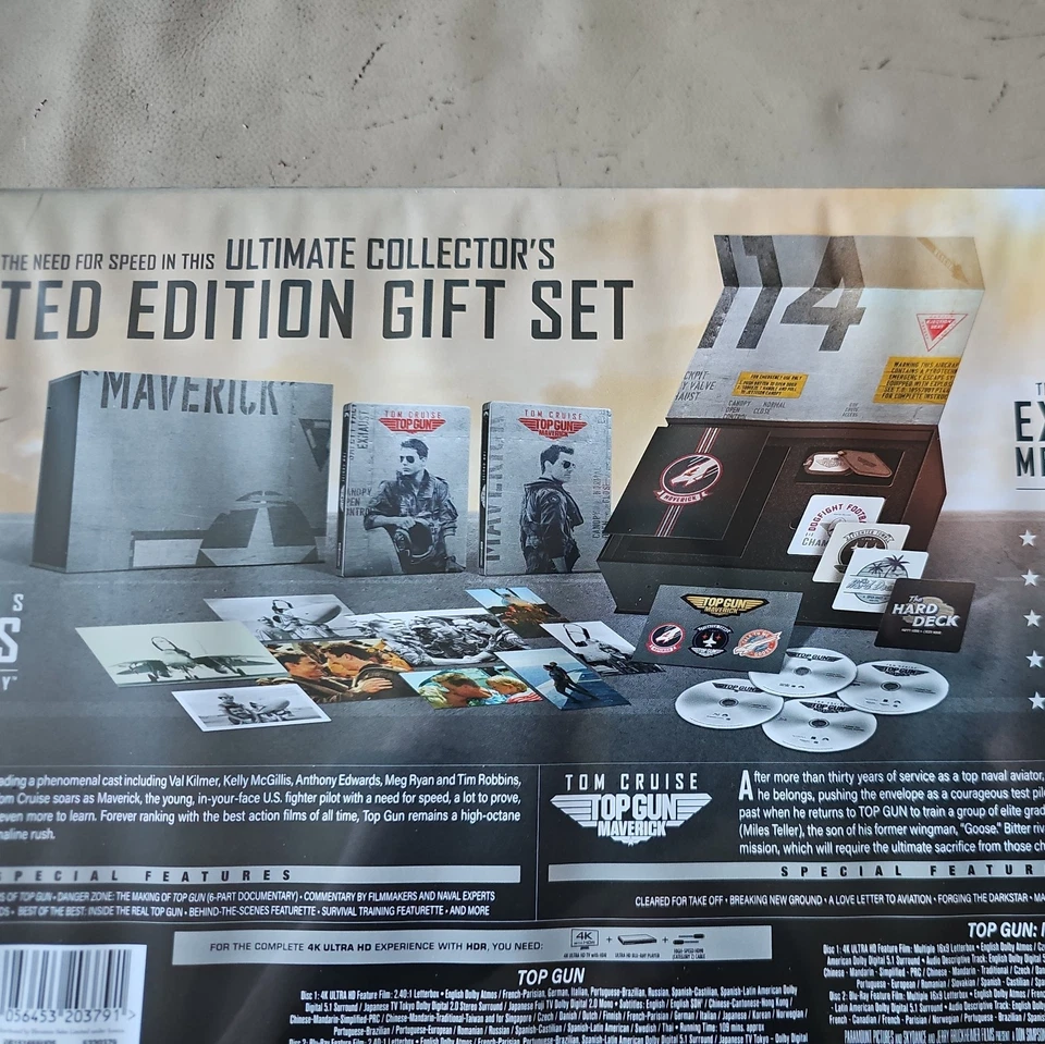 Top Gun/Top Gun Maverick Ltd Ed Steelbook Superfan Collection 4K UHD/Blu Ray NEW - Image 4 of 4