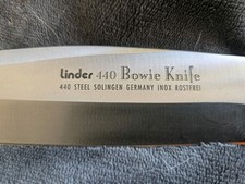 Linder 440 Original Bowie Knife No Sheath Solingen Steel