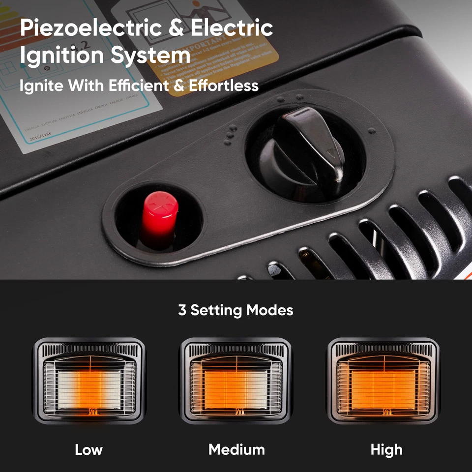 Gas Heater Portable Indoor Heater Butane Gas Space, 4.2KW Compact Heater - Image 4 of 4