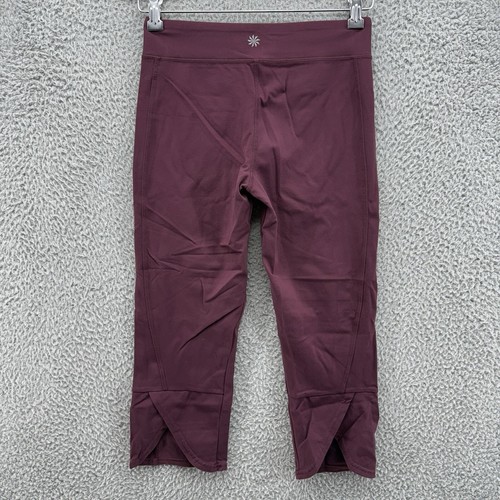 Leggings donna Athleta piccoli vita media marrone 7/8 strati lisci alla caviglia - Foto 7 di 9
