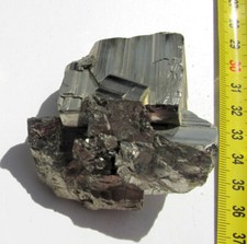 Pyrit Würfel Würfelstufe Pyritstufe 282 g., 60 mm (F95)