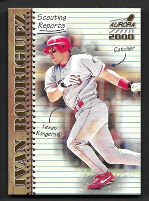 2000 Aurora Scouting Report #20 Ivan Rodriguez Texas Rangers HOF