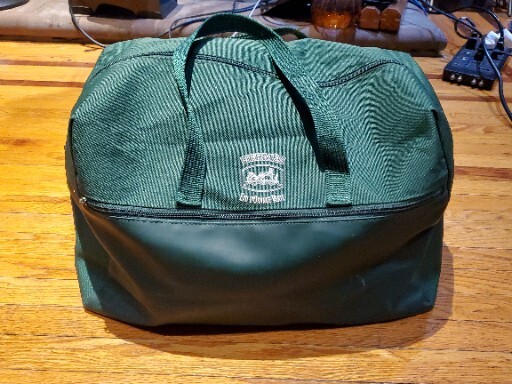 HERMES Eau d'Orange Verte キャンバスバッグ Auth HERMES EAU D'ORANGE VERTE Boston bag Nylon Canvas Green