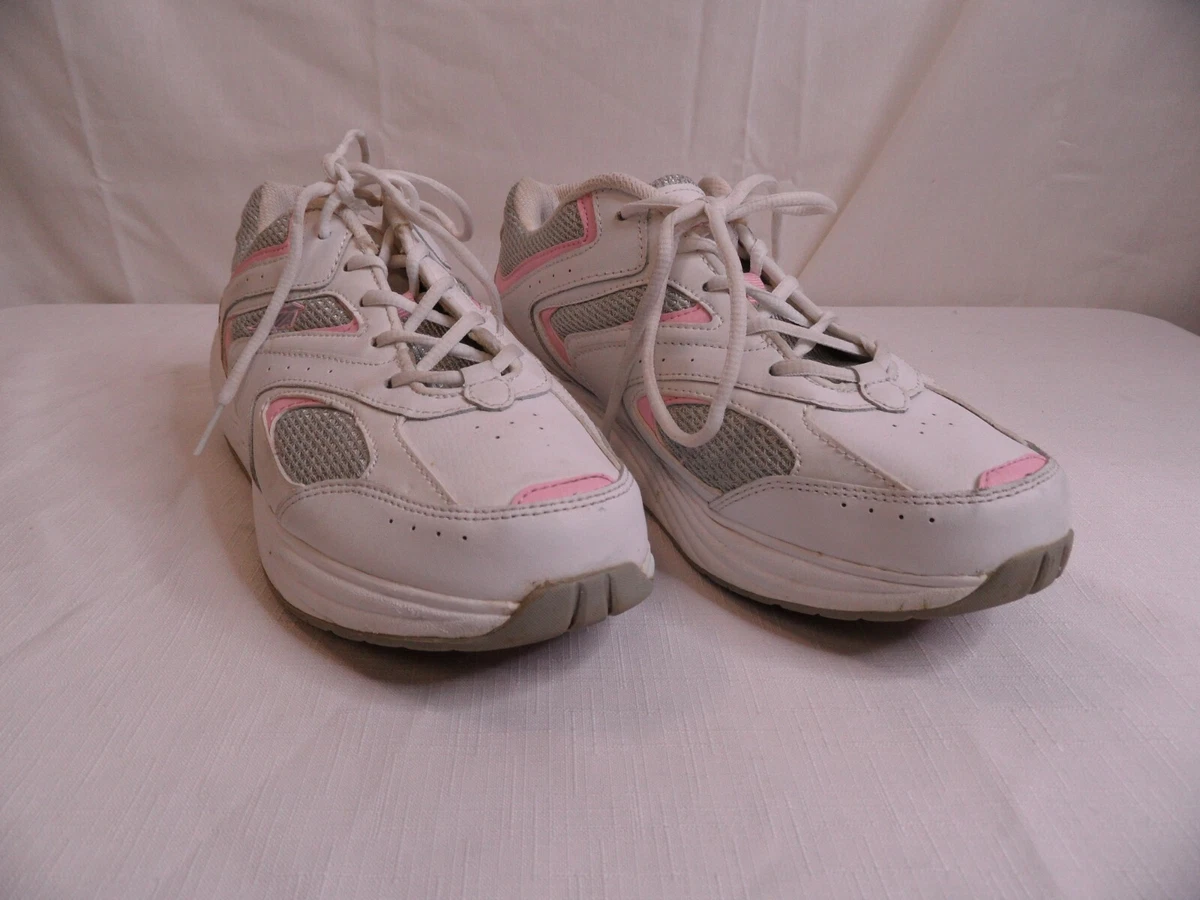 Avia Womens Archrocker IShape White Pink Toning Walking Shoes Sz 9