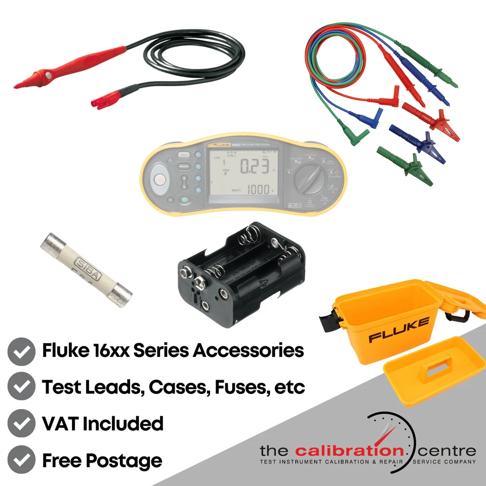 THE CALIBRATION CENTRE LTD Replacement TEST LEADS Accessories FLUKE 1652 1662 Multifunction Tester