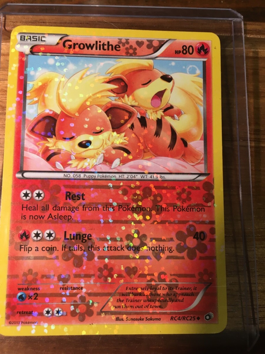 Growlithe RC4/RC25 Legendary Treasures Reverse Holo Pokemon