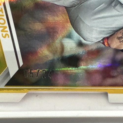 2022 Panini Elite Extra Edition Prime Numbers Gold Die-Cut /24 Justin Campbell - Picture 3 of 3