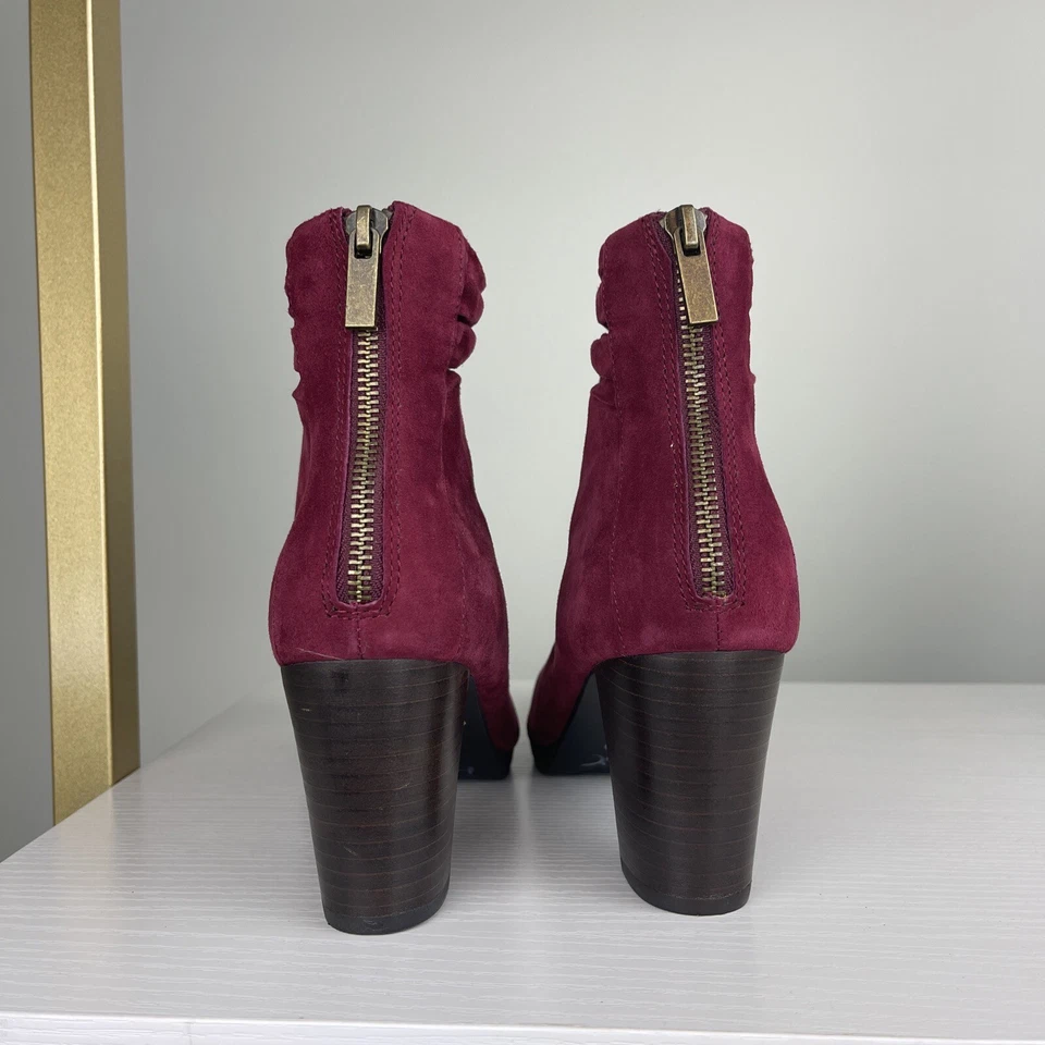 Bota Bella ~ Vita Borgonha/Vinho 3” Feminina Tamanho 7.5WW - Imagem 2 de 4