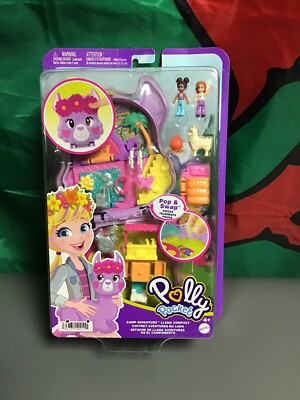 Polly Pocket Camp Adventure Llama Compact Portable Doll Playset with Accessories