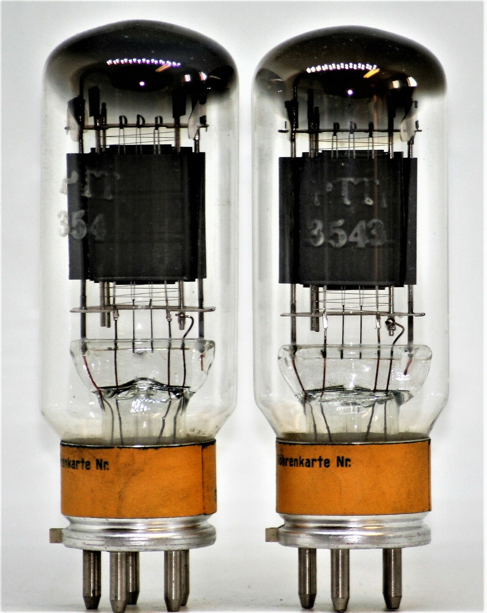 DA SIEMENS TUBE PAIR POWER TUBES MATCHED 3S21 POST MONO
