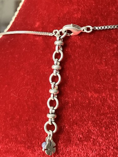 Long Silver Plated Chain Pendant Necklace With Blue & Green Enamel Accents - Picture 12 of 16