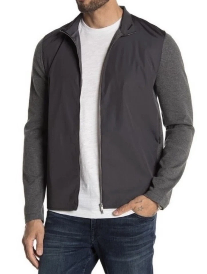 Theory Bellvil Mens Small S Lightweight Jacket Full Zip Mock Neck New! MSRP $345 - Image 2 of 4